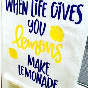 When Life Gives you Lemons make Lemonade Tea ,Flour Towel Decor